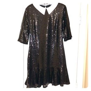 Venus black sequin party dress